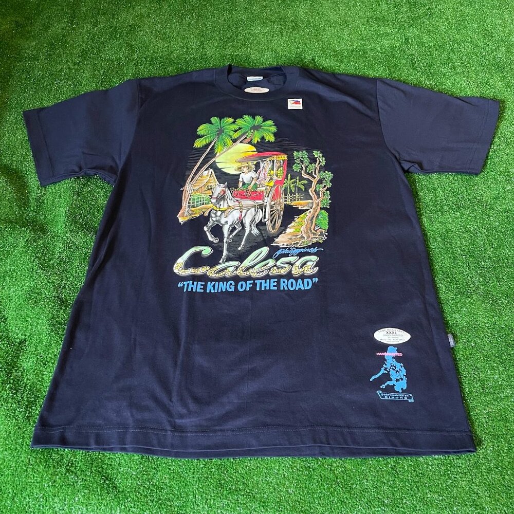 Dibuho Calesa The King Of The Road Rare Handpainted T-Shirt Big Size XXXL NEW